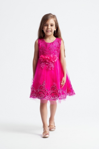 Elegantti Amy-fuksia mekko tytöille