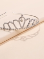 diadem lasten hiuspanta, hopeinen kristallipanta, tyttöjen juhlapanta, elegantti diadem, kristallikoristeltu panta, juhlamekkojen asusteet, lasten hiustarvikkeet, juhla-asusteet tytöille