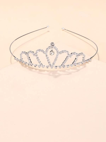 diadem lasten hiuspanta, hopeinen kristallipanta, tyttöjen juhlapanta, elegantti diadem, kristallikoristeltu panta, juhlamekkojen asusteet, lasten hiustarvikkeet, juhla-asusteet tytöille