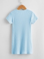 lasten mekko, tyttöjen puuvillamekko, Eve Sky Blue mekko, kestävä lastenvaate, muodikas tyttöjen mekko, puuterinsininen lasten mekko, mekko tytöille, puuvillainen mekko lapsille