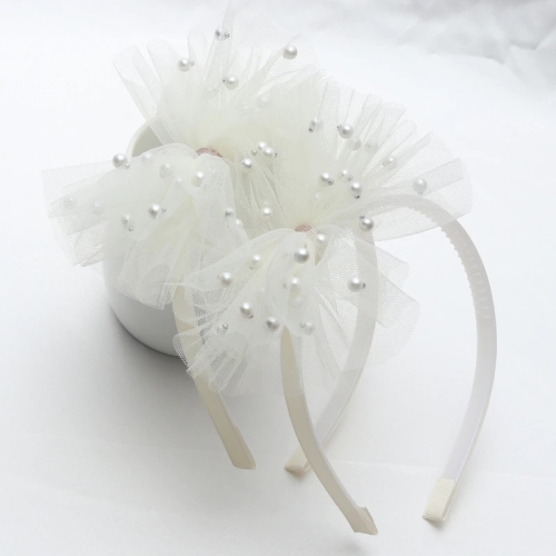 KermaUnelma - Lasten Tyllihiuspanta Helmikoristeilla