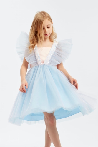 Zoe JuhlaTyttöMekko – Monivärinen Tylli & Paljetit