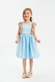 lasten juhlamekko, tyttöjen juhlapuku, Capri blue -mekko, mekko tytölle, tyttöjen prinsessamekko, lasten häämekko, tyttöjen syntymäpäivävaatteet, ensimmäisen ehtoollisen mekko