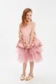 tyttöjen mekko, Dreamy Pink juhlamekko, puuterinroosa lasten mekko, elegantti tyttöjen mekko, tyttöjen ensikommunio mekko, tyttöjen häämekko, juhlavat lasten mekot, prinsessa mekko