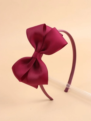 lasten hiuspanta, bordeaux hiuspanta, rusetti hiuspanta, tyttöjen juhlava hiuspanta, erikoistilaisuuden hiustarvikkeet, tyylikäs hiuskoriste, lapsille juhla-asusteet, korkealaatuinen hiuspanta