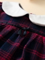 lasten juhlamekko, punainen mekko, tyttöjen flanellimekko, Malvina Elegance, juhlamekko tytöille, mekko häihin, mekko ristiäisiin, syntymäpäivämekko lapsille, tyttöjen mekko 3-24 kk, elegantti lastenvaate