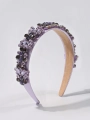 violetti hiuspanta, kristallikoristeinen hiuspanta, tyttöjen hiuskoristeet, juhlava hiuspanna, lasten hiuspannat, hiuskoristeet tytöille, juhla-asusteet