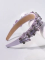 violetti hiuspanta, kristallikoristeinen hiuspanta, tyttöjen hiuskoristeet, juhlava hiuspanna, lasten hiuspannat, hiuskoristeet tytöille, juhla-asusteet
