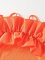 Mirelle-vierailumekko, nuoren neidin juhlamekko, oranssi juhlamekko, eleganssi tyttöjen mekko, lasten juhlapuvut, tyttöjen viralliset mekot