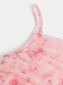 Fiorella juhlamekko, tyttöjen juhlamekko, eleganssi tyttöjen vaatteet, kukkakuviollinen mekko, vaaleanpunainen mekko, tyttöjen muoti, juhlavaatteet lapsille, midi-juhlamekko, laadukas lastenmekko