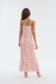 Fiorella juhlamekko, tyttöjen juhlamekko, eleganssi tyttöjen vaatteet, kukkakuviollinen mekko, vaaleanpunainen mekko, tyttöjen muoti, juhlavaatteet lapsille, midi-juhlamekko, laadukas lastenmekko