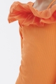 Mirelle-vierailumekko, nuoren neidin juhlamekko, oranssi juhlamekko, eleganssi tyttöjen mekko, lasten juhlapuvut, tyttöjen viralliset mekot