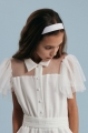 hiuspanta, lasten hiuskoriste, valkoinen hiuspanta, eleganssi, satiini, korkealaatuinen, tyttöjen asusteet, juhla-asuste, prinsessa hiuspanta, Satunna Prinsessa
