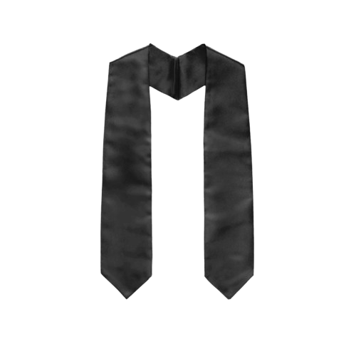 Musta satiinihuivi ylioppilastakin kanssa juhlapäivänä