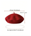 Punainen lasten baretti Paris Charm mittoineen 51–56 cm