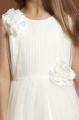 pitkä juhlamekko tytölle, valkoinen tyllimekko lapselle, lasten juhlavaatteet, tyttöjen juhlamekko häihin, kermanvalkoinen mekko 122-158