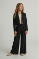 Tyttöjen juhlasetti Emi musta, musta juhlasetti tytölle, juhlavalikoiman lastenmuoti, koot 140-164 cm, ZOYA Fashion Suomi