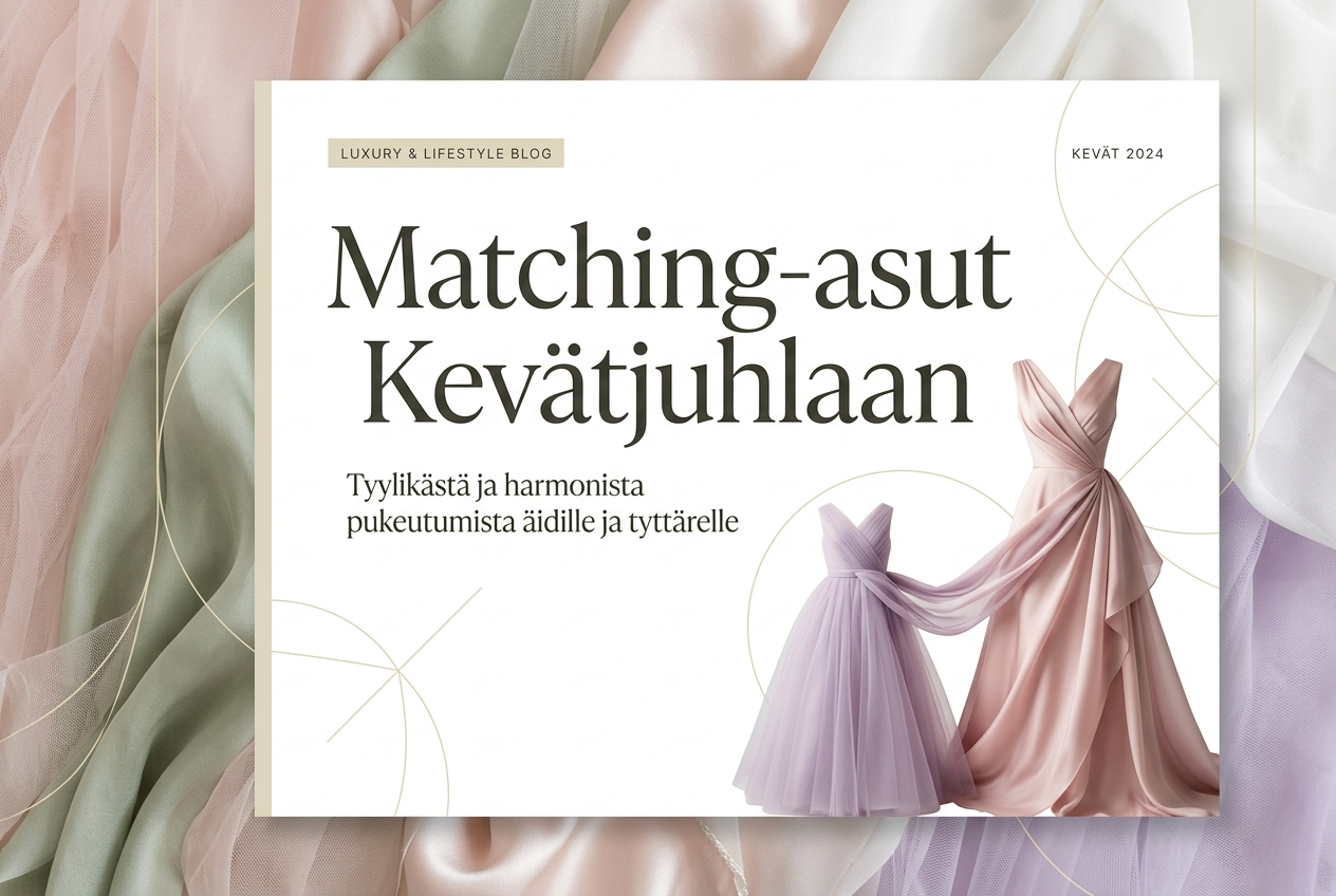 Äiti ja tytär samassa tyylissä: kevätjuhla-asut, jotka sopivat yhteen