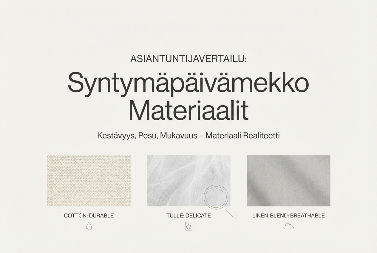 Syntymäpäivämekkojen materiaalit vertailussa: mikä kangas kestää leikkiä ja juhlaa?